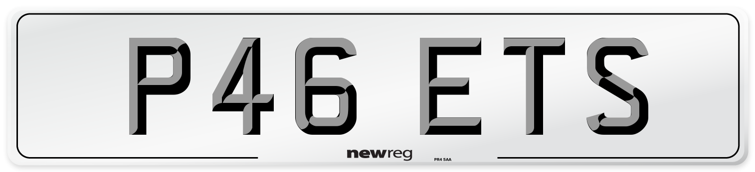 P46 ETS Number Plate from New Reg